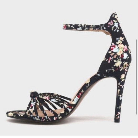 Who What Wear Floral Satin Stiletto Heels - Picture 3 of 9